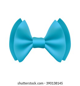 Realistic blue gift ribbon