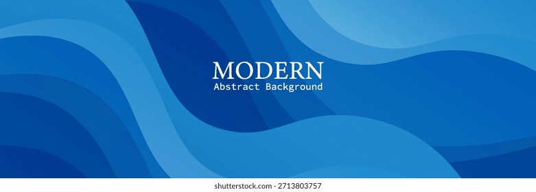Fondo abstracto azul realista de la onda del corte del papel de la gradación. Diseño moderno de moda