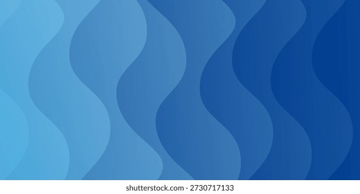 realistic blue gradation paper cut wave abstract background. Modern Trendy design in vector Illustration