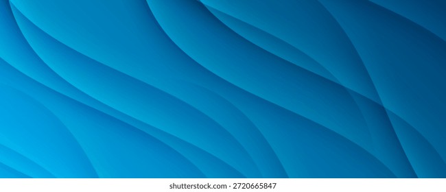 Fondo abstracto de ondas de gradiente azul realista. moderno, Vector, ilustración