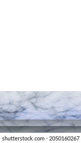 Encima de la mesa de piedra de mármol azul realista, fondo de presentación - Ilustración vectorial