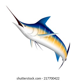 Realistic Blue Marlin Fish