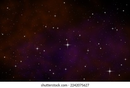 Realistic blue purple galaxy. Shooting star background against dark blue starry night sky. Magic stardust. Meteor shower with falling glowing asteroids, stars in space. Comet with light trail. Vector