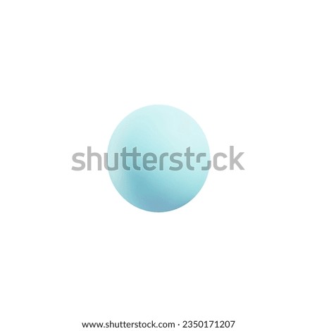 Realistic blue round shape 3D style, vector illustration isolated on white background. Decorative design element, abstract colorful circle figure with shade