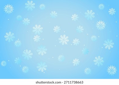 Realistic Blue snowflake background design
