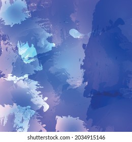 Realistic blue and white painted watercolor abstract background - Vector illustration