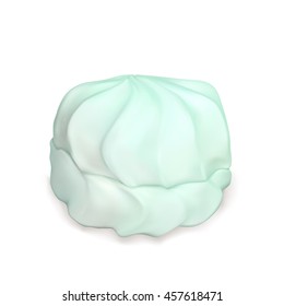 realistic blue zephyr on a white background with shadow.