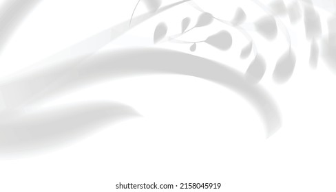 Realistic blurred natural light leaves, palm and window shadow overlay on wall paper or frames texture, abstract background, summer, spring, autumn for product presentation podium and mockup seasonal