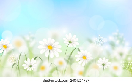 Realistic blurred spring background vector design in eps 10