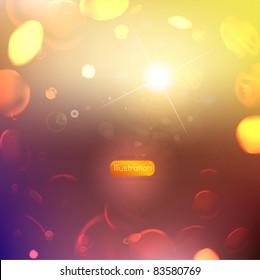 Realistic Bokeh abstract light background. Vector illustration eps 10.