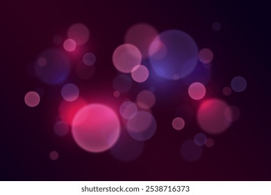 Realistic bokeh and flash light. Vector illustration