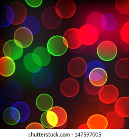 realistic bokeh lights - vector background