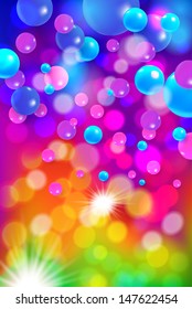 realistic bokeh lights - vector background