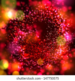 realistic bokeh lights - vector background