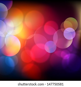 realistic bokeh lights - vector background