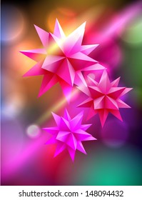 realistic bokeh lights - vector background