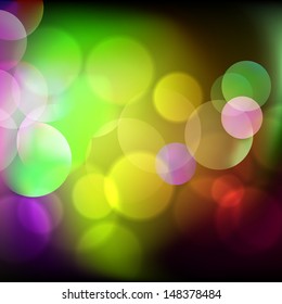 realistic bokeh lights - vector background