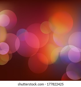 realistic bokeh lights - vector background