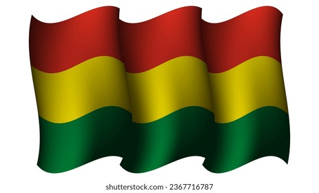 realistic bolivia waving flag design vector illustration suitable for feast day moment or event poster design on bolivia