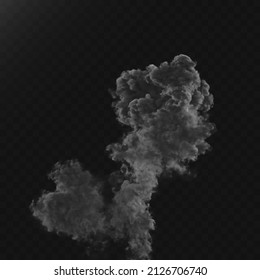 Realistic bomb explosion detonation effect with fire and smoke elements. Vector