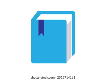 Realistic Book with Bookmark and Pages Turning, High-Quality Vector Design for Writers, Readers, and Literature Enthusiasts