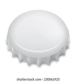 Realistic Bottle Cap On White. Vector.