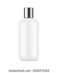 Realistic bottle with disc top cap mockup. Front and rear view. Vector illustration isolated on white background. Perfect for promote your product. EPS10.	