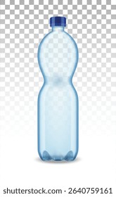 realistic bottle of mineral water