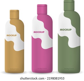 REALISTIC BOTTLE MOCKUP WATER VECTOR