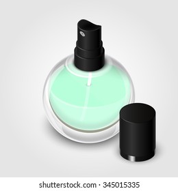 Realistic bottle of perfume. Vector illustration