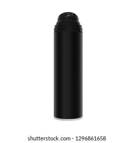 Realistic bottle of shaving foam in vector.Shaving gel in vector on white background.