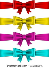 Realistic bow collection. Vector eps10.
