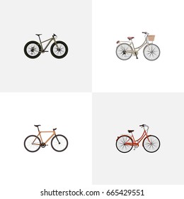 Realistic Brand , Bmx, Timbered Vector Elements. Set Of  Realistic Symbols Also Includes Brand, Vintage, Wooden Objects.