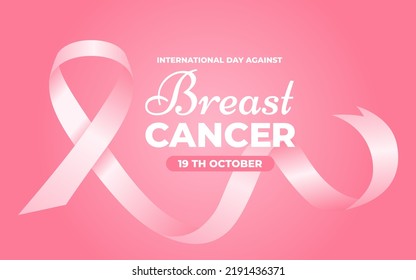 Realistic Breast Cancer Awareness Month Banner Template