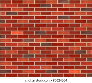 Realistic Brick Wall texture background mesh eps 10