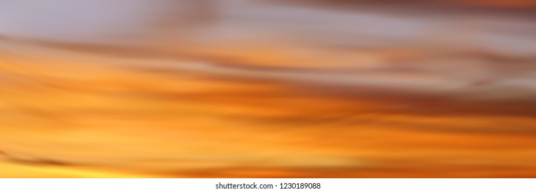 Realistic bright sunset, panoramic image, vector background, EPS10