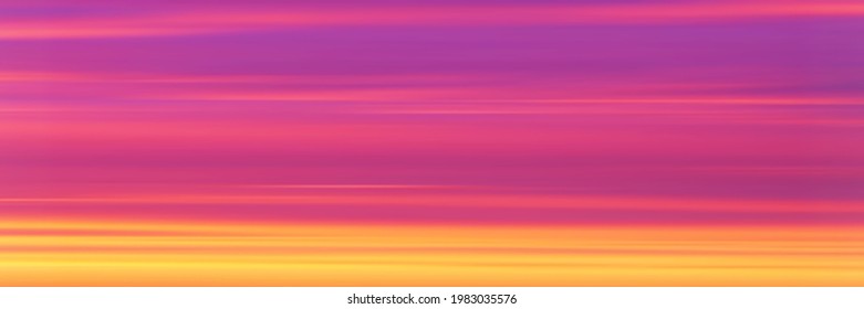 Realistic bright sunset, panoramic image, vector background, EPS10