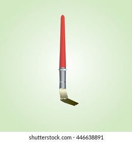 realistic bristles brush icon vector. artist paint brushes