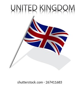 Realistic British flag, vector illustration
