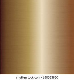 Realistic bronze foil texture background. metal gradient template for golden border, frame, ribbon design.	