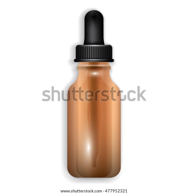 Download Realistic Brown Bottle Dropper Bottle Eye Stock Vector Royalty Free 477952321