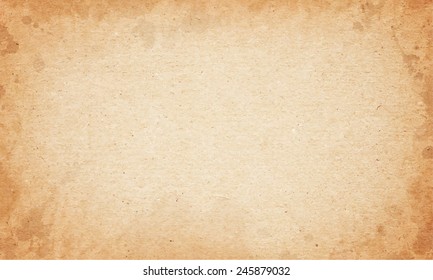 Realistic brown cardboard stained texture. vector illustration.