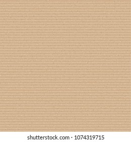 Realistic brown corrugated cardboard with natural colored fiber parts, textured  recycled carton paper, vector illustration