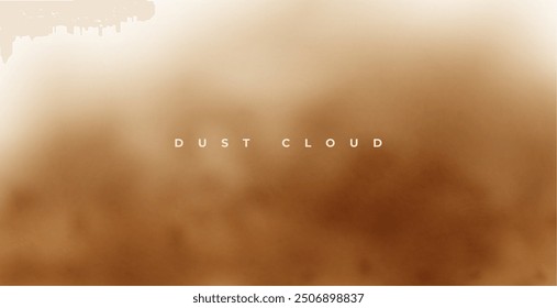 realistic brown smoke dust storm background design vector