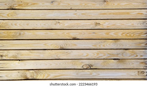 Realistic brown wooden cutting. Natural wood background, table, or floor surface. Realistic wood texture vector illustration.