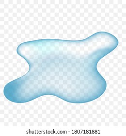 Realistic Bubble Blue Pure Water, at Transparent Effect Background
