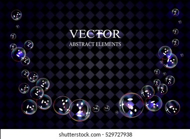 Realistic bubble effect, 3D illustration isolated on transparent background