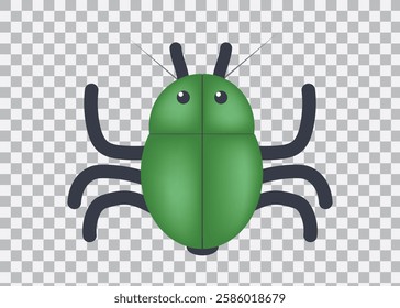 Realistic Bug Icon vector illustration