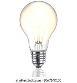 realistic bulb isolated on white background. vector illustration.
