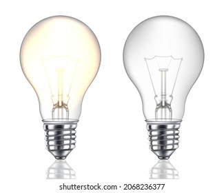 realistic bulb isolated on white background. vector illustration.
